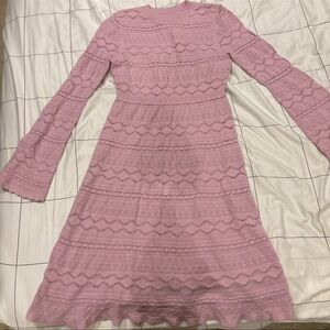 Ochirly pink Sweater Dress